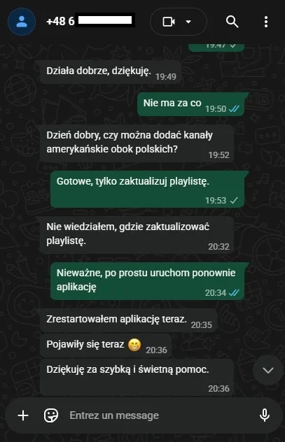 Opinia użytkownika o stabilnym działaniu Smart IPTV na telewizorze